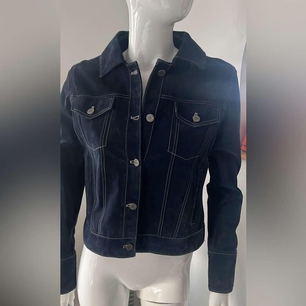 Danier Dark Blue Suede Jacket